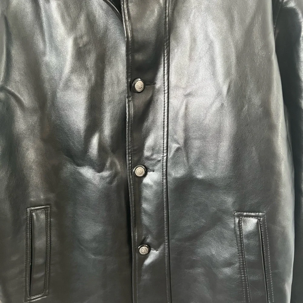 Reportage Men’s Black Leather Jacket - Picture 3 of 5